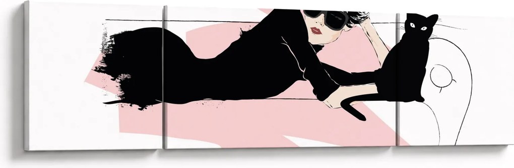 Obraz - Modna dama (170x50 cm)