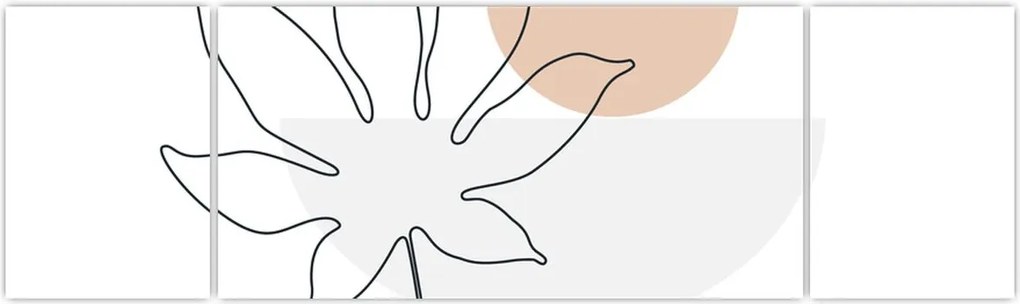 Obraz - Line art flowers N⁰3 (170x50 cm)
