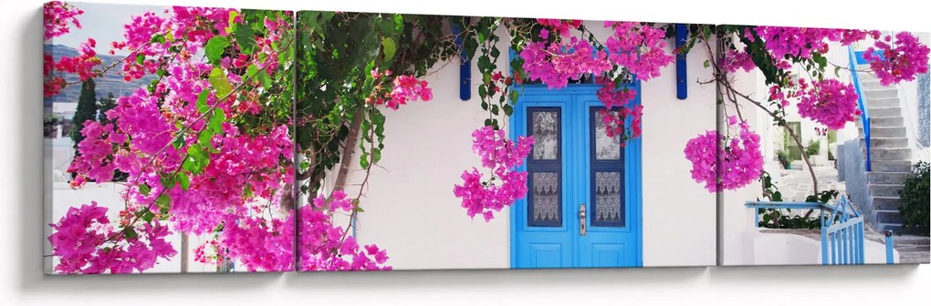 Obraz - Tradycyjny grecki dom (170x50 cm)