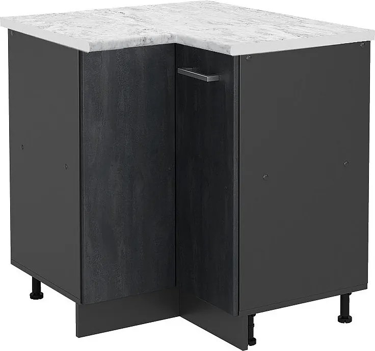 Szafka narożna czarny beton 75.6x60x81.6 r-line