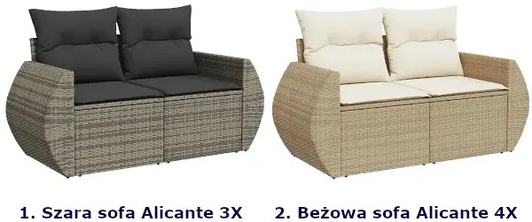 Szara dwuosobowa sofa ogrodowa Horace