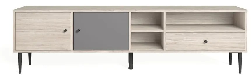 Szafka pod TV w dekorze dębu 180x50 cm Leon – Marckeric