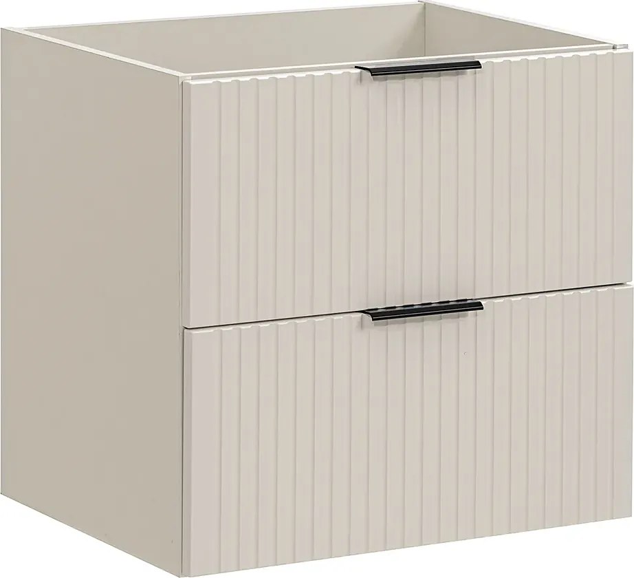Beżowa wisząca szafka pod umywalkę 60 cm S2-L35