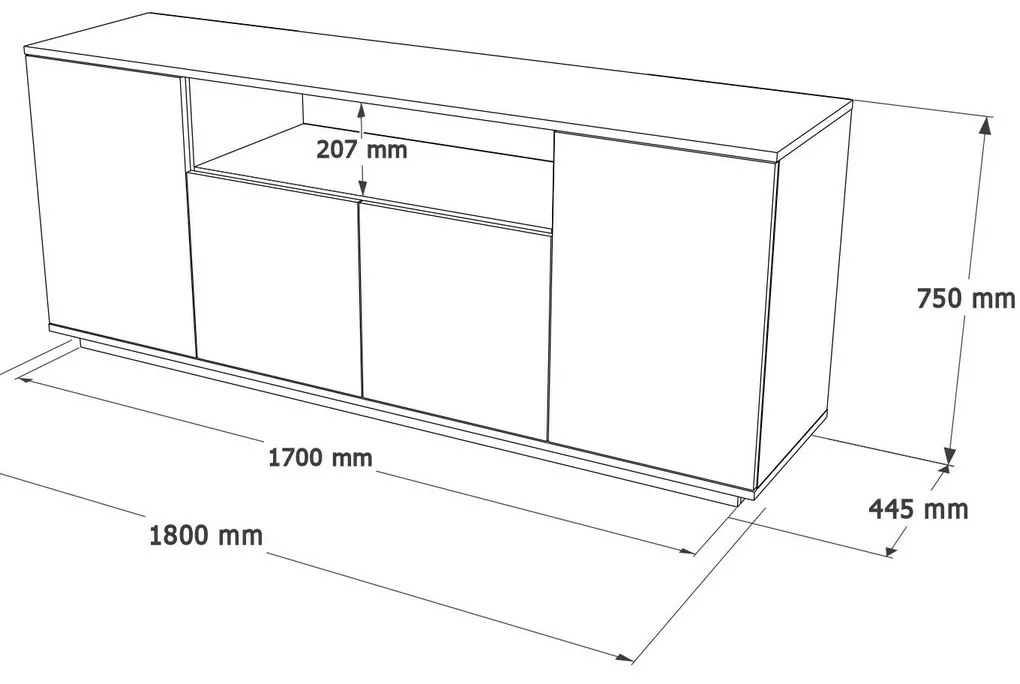 Szafka Frau Atlantic Pine and Anthracit