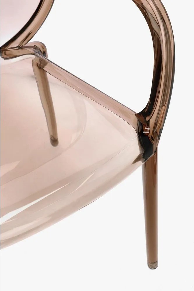 Jasnobrązowe plastikowe krzesło ogrodowe Camilla – Bizzotto