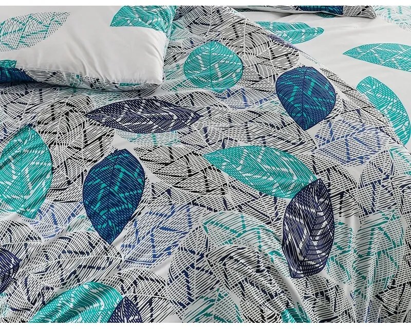 BedTex Bawełniana pościel Linna turkusowa, 140 x200 cm, 70 x 90 cm