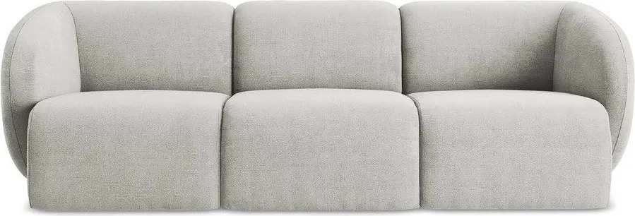 Jasnoszara sofa z tkaniny szenilowej 244 cm Lani – Makamii