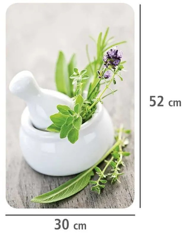Zestaw 2 szklanych płyt ochronnych na kuchenkę Wenko Herbal, 52x30 cm