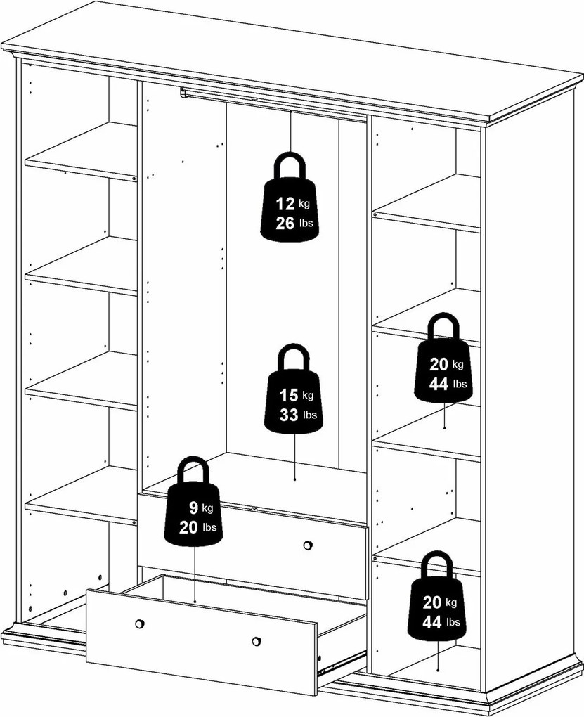 Szafa Paris 4+2 kolor szary
