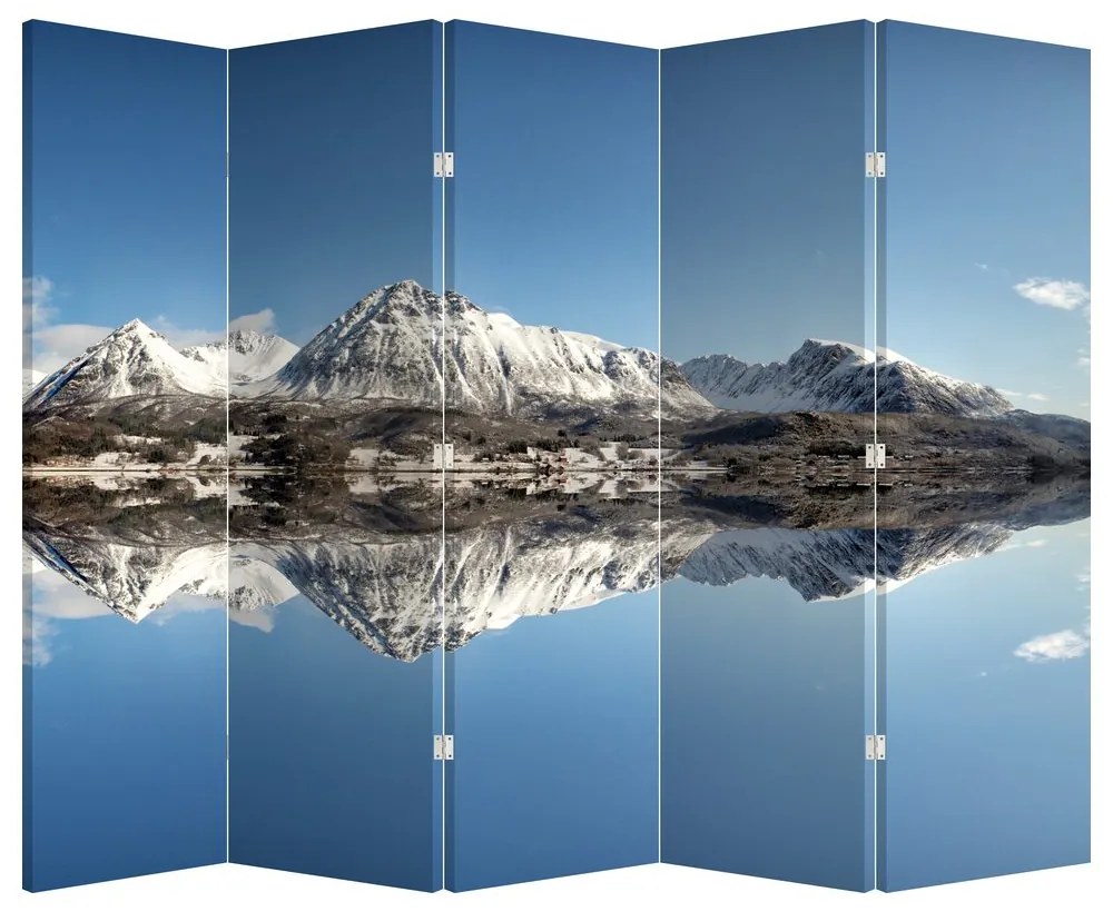 Parawan - Góry i ich odbicie (210x170 cm)