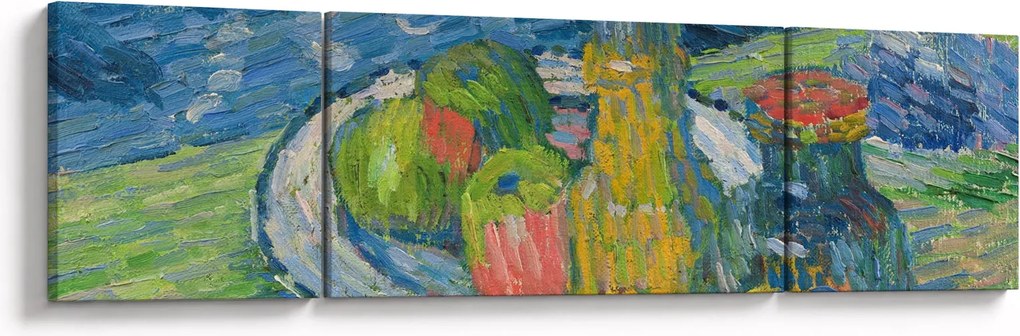 Obraz - Alexej von Jawlensky, Still Life with Bottles and Fruit, reprodukcje (170x50 cm)
