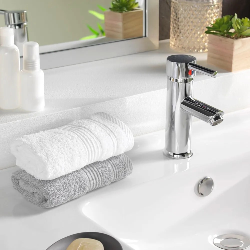 Biały bawełniany ręcznik frotte 30x50 cm Tendresse – douceur d'intérieur
