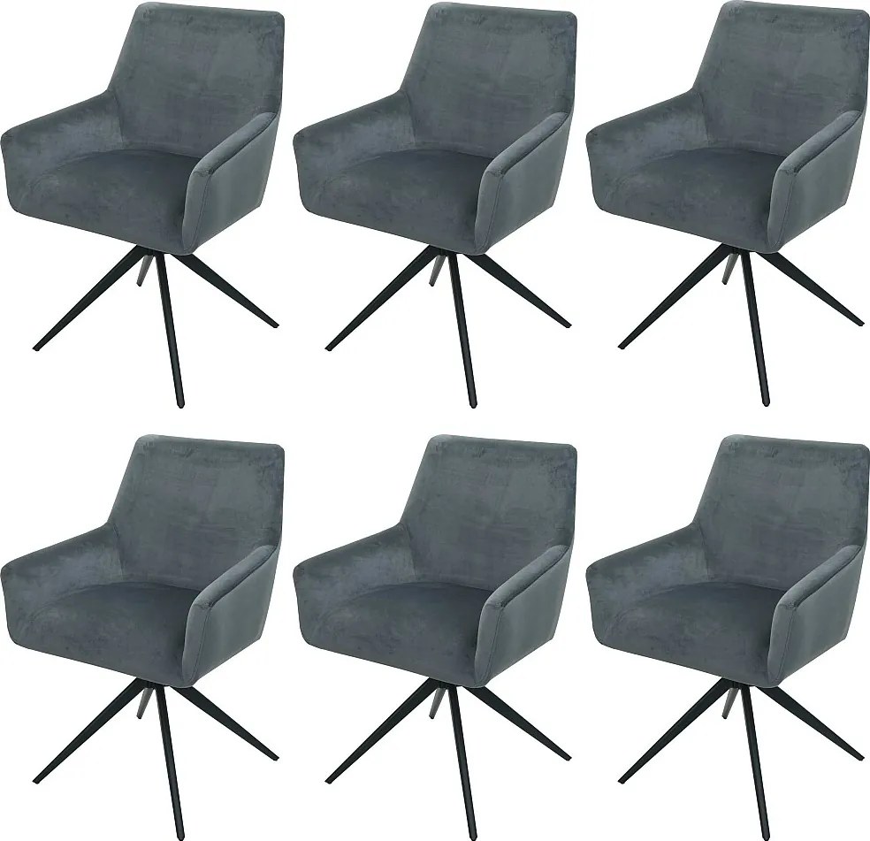 Krzesło do jadalni MCW-L91 (zestaw 6 sztuk),  ciemnoszary