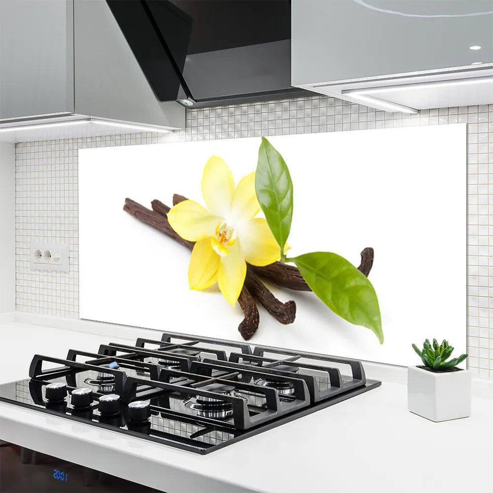 Panel Szklany Botaniczny Portret Wanilii