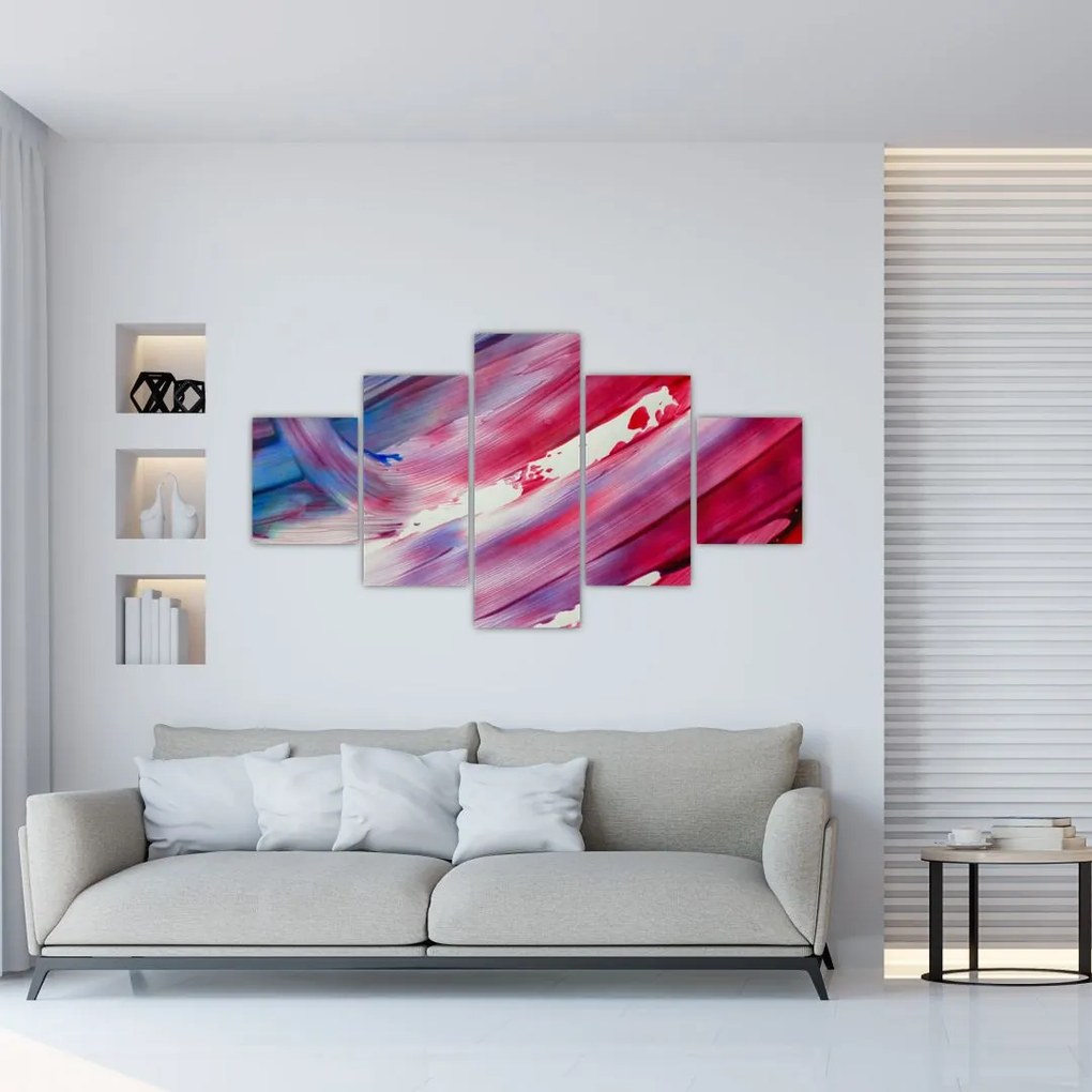 Obraz - różowo - niebieskie kolory (125x70 cm)