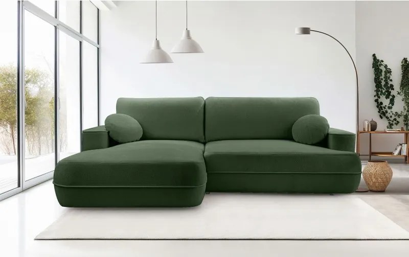 Narożnik FUEGO wolnostojący układ L strona Lewa z funkcją spania w tkaninie Bubble 12