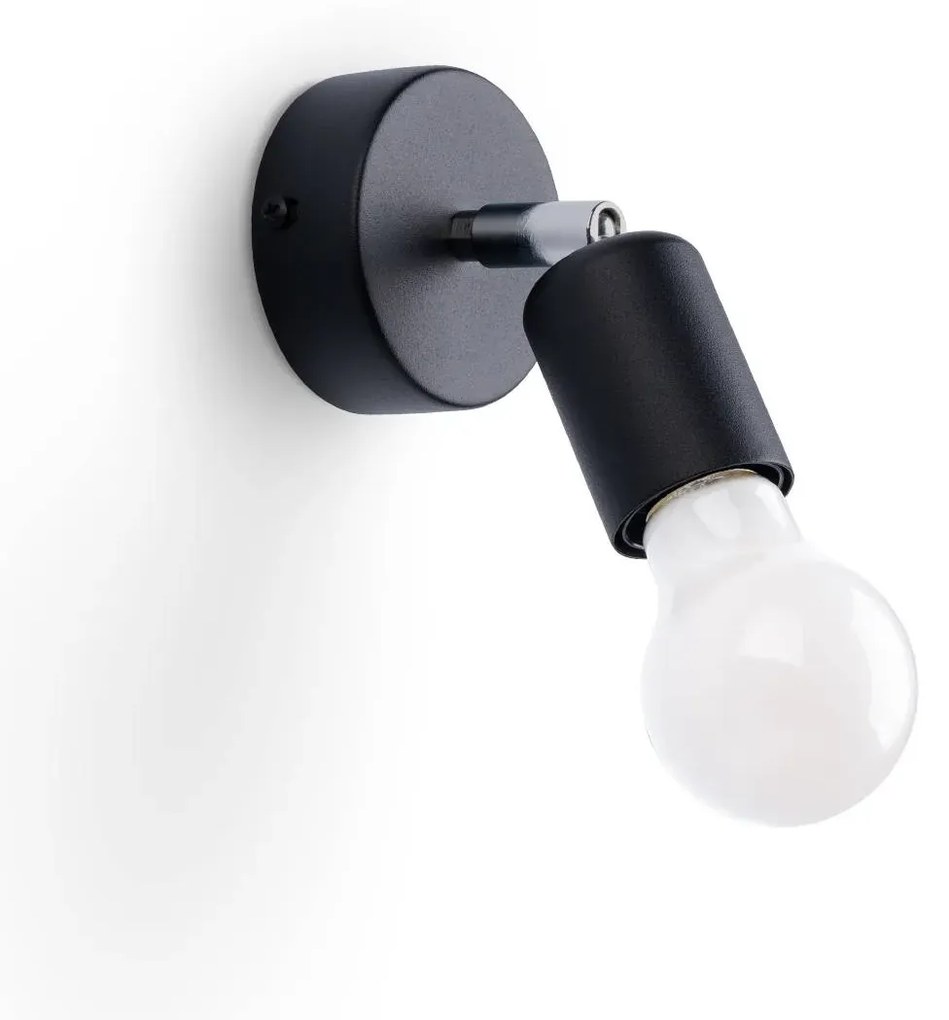 Kinkiet FORNES 1 czarny SOLLUX LIGHTING