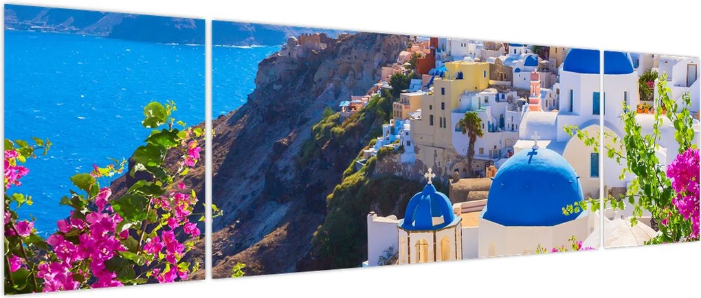 Obraz - Santorini, Grecja (170x50 cm)