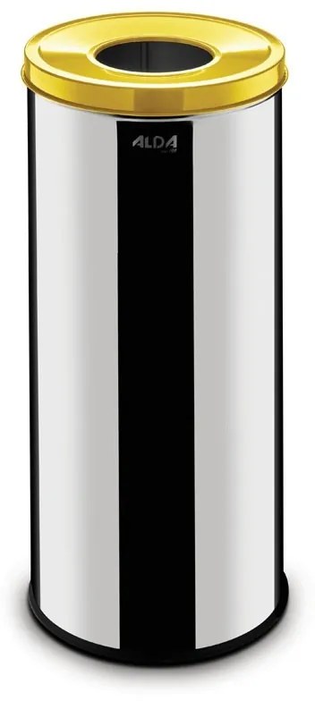 Kosz na śmieci do segregacji odpadów, 45 L, nierdzewny, bez naklejki, plastik