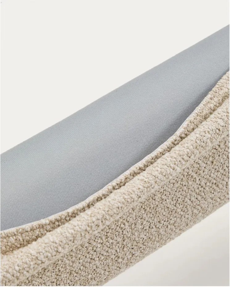 Beżowe tapicerowane łóżko dwuosobowe bez stelaża 180x200 cm Odina – Kave Home