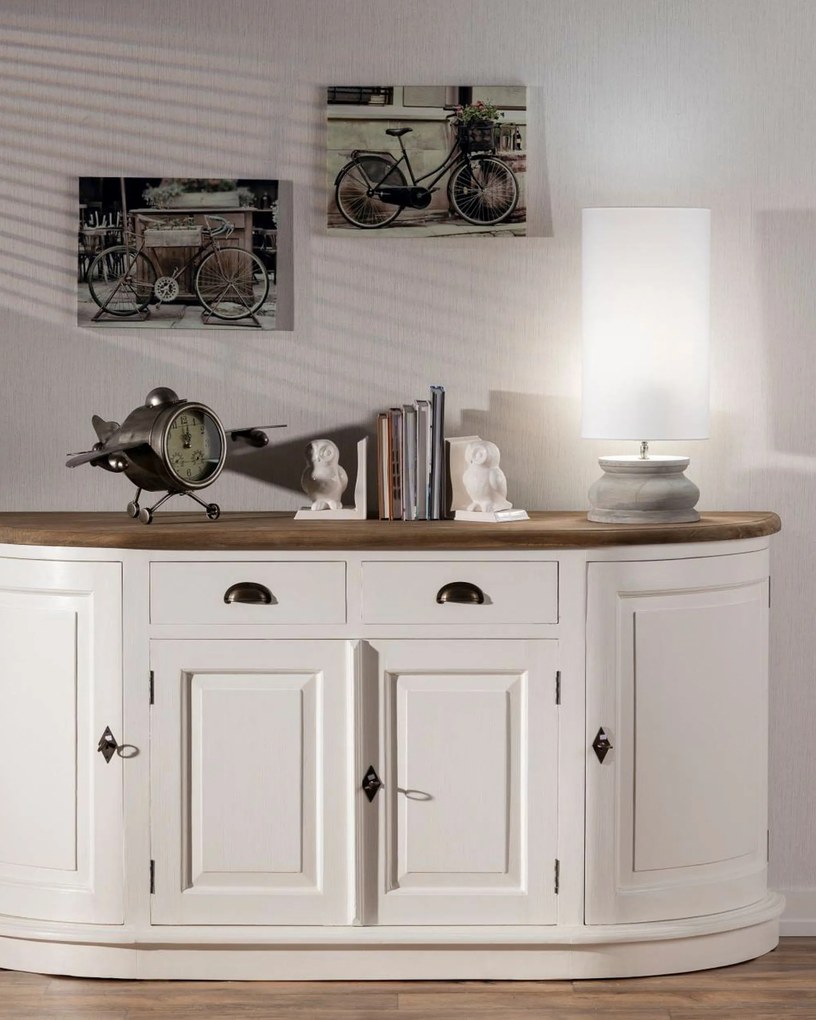 Komoda Brighton 4 drzwi + 2 szuflady white&natural