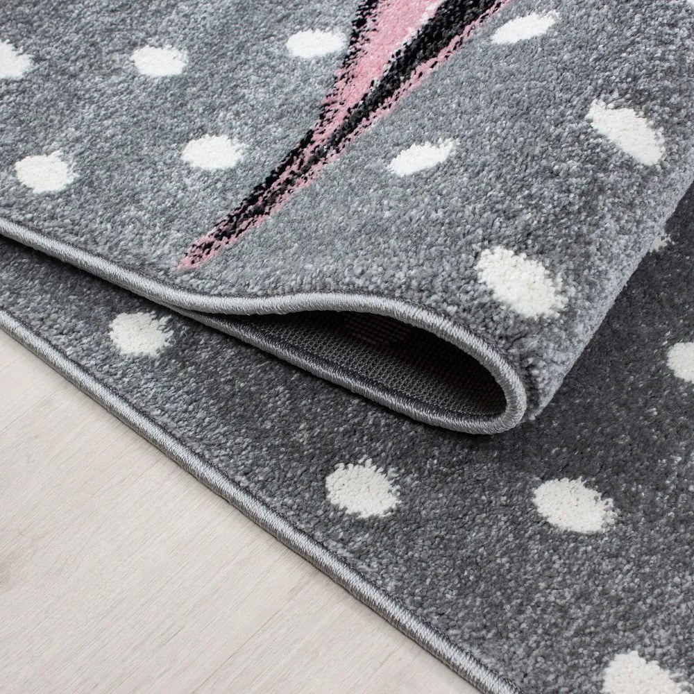 Różowo-szary dywan dziecięcy ø 120 cm Kids – Ayyildiz Carpets