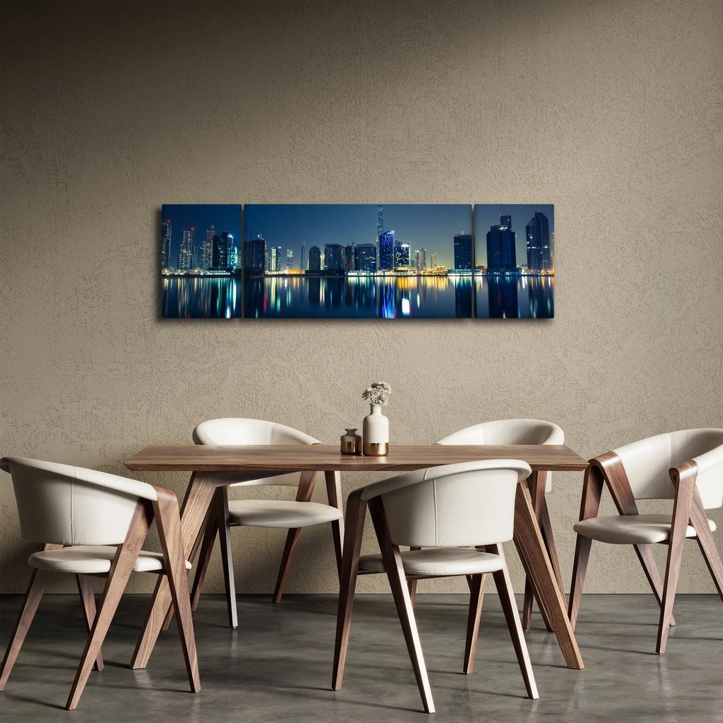 Obraz miasta nocą (170x50 cm)