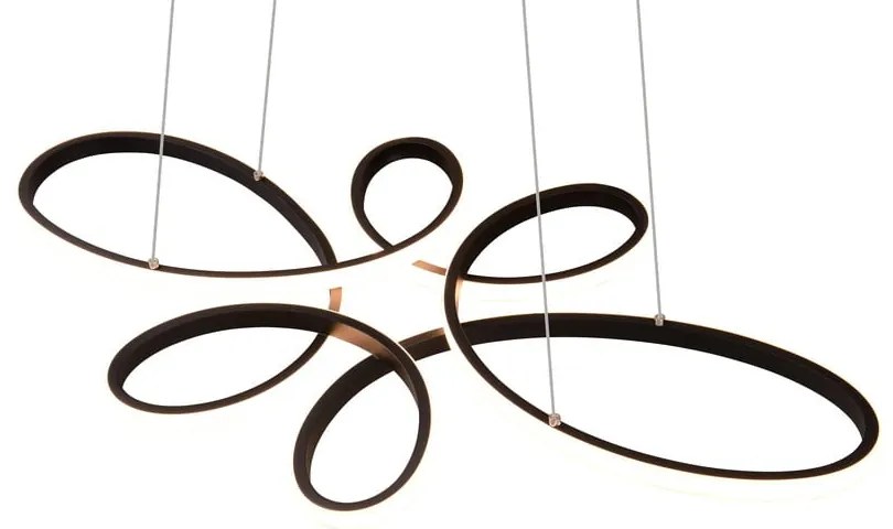 Czarna lampa wisząca LED Fly – Trio