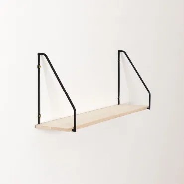 Półka Ścienna ↔︎ 65 Cm Z Drewna I Stali Arison Półka - Sklum