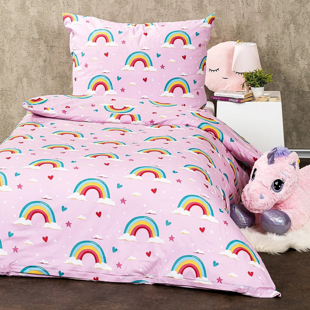 4Home Dziecięca pościel bawełniana Rainbow, 140 x200 cm, 70 x 90 cm, 140 x 200 cm, 70 x 90 cm