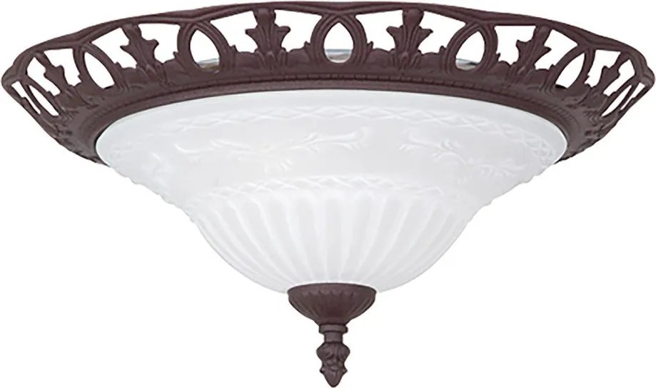Ciemnobrązowa lampa sufitowa ze szklanym kloszem ø 38 cm Rustica – Trio