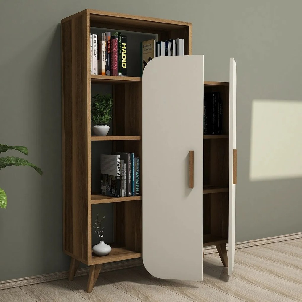 Biblioteczka Form Cream and Walnut