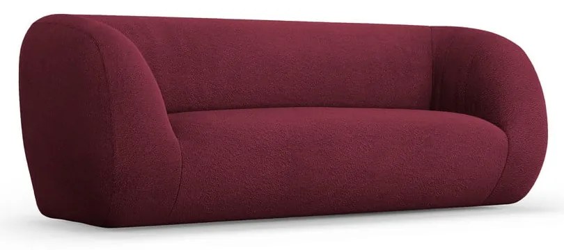 Bordowa sofa z materiału bouclé 210 cm Essen – Cosmopolitan Design