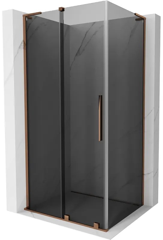 Mexen Velar L kabina prysznicowa rozsuwana 120 x 80 cm, grafit, różowe złoto - 871-120-080-43-60