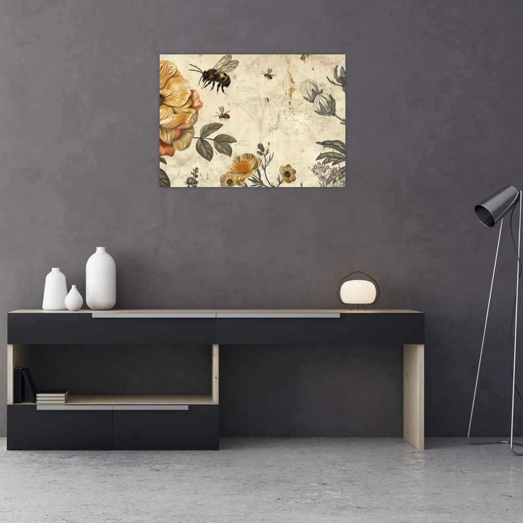 Obraz - Bee Meadow (70x50 cm)