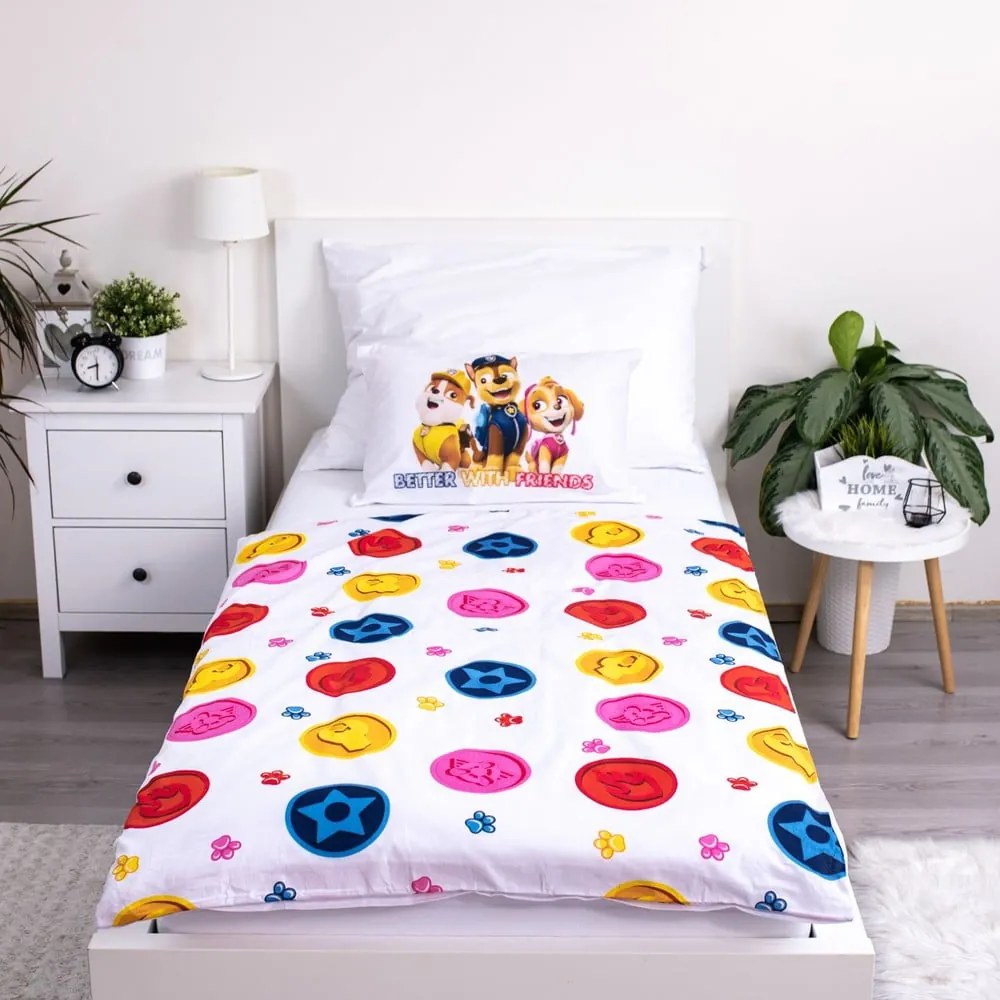 Bawełniana pościel dziecięca do łóżeczka 100x135 cm Paw Patrol – Jerry Fabrics