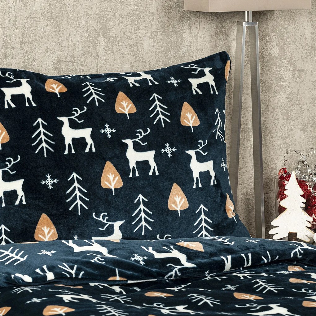 4Home pościel mikroflanela Nordic Deer, 140 x 200 cm, 70 x 90 cm