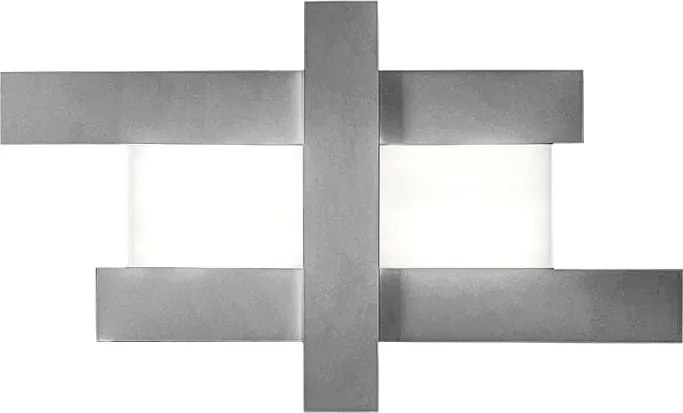 Nowoczesna lampa ścienna LED o mocy 50 W - geometryczna konstrukcja stalowa, ciepłe światło 3000 K, 2620 lm, szerokość 104 cm, IP20