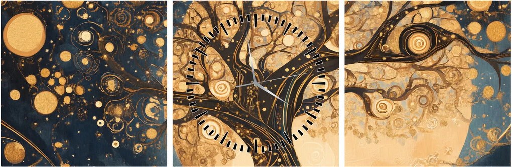 Obraz – Surrealistyczne drzewo (z zegarem) (90x30 cm)