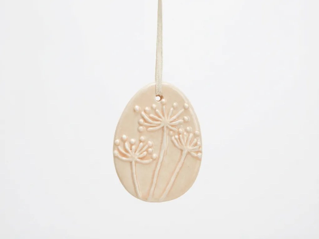 Wiszące porcelanowe jajko FLORIS - różne kolory Kolor: Zielony