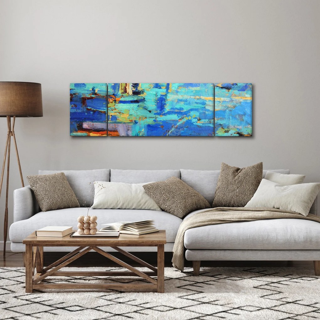 Obraz - Abstrakcyjny obraz olejny (170x50 cm)