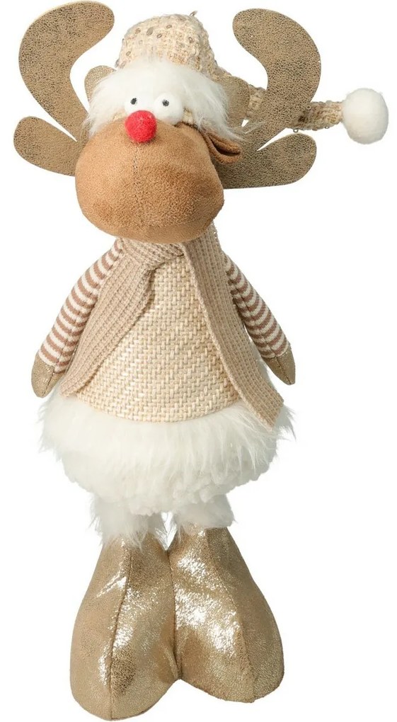 Renifer świąteczny Fred, teleskopowe nogi, 49 cm