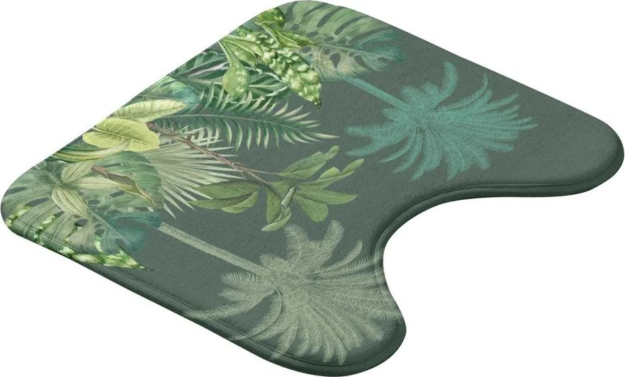 Zielony tekstylny dywanik łazienkowy do WC 45x45 cm Vagabonde – douceur d'intérieur