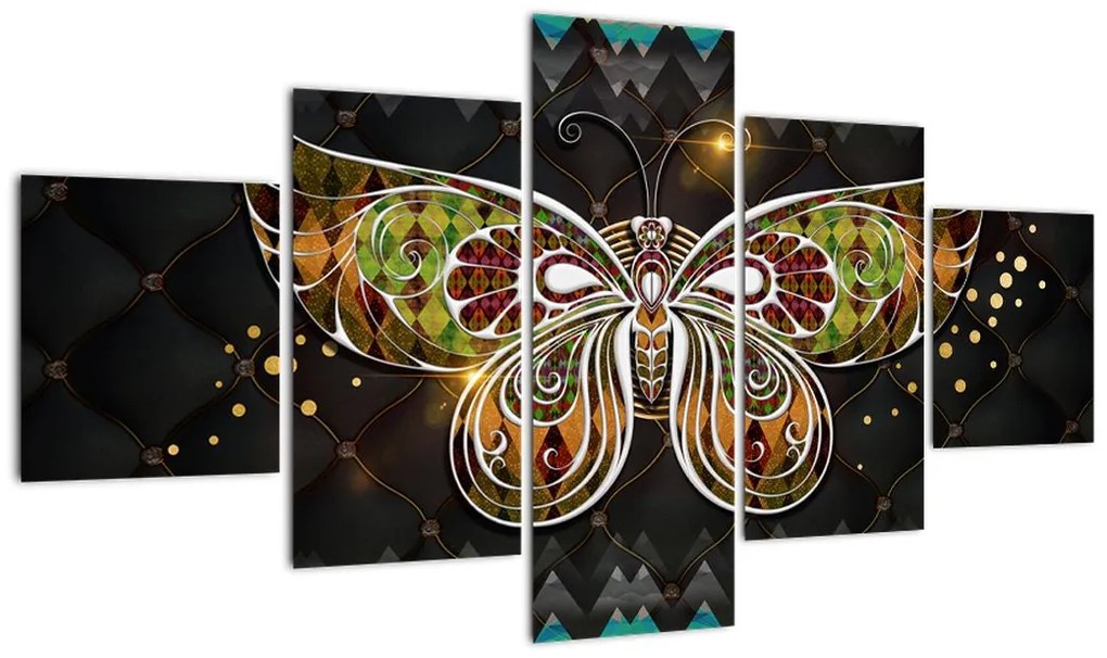 Obraz - Magiczny motyl (125x70 cm)