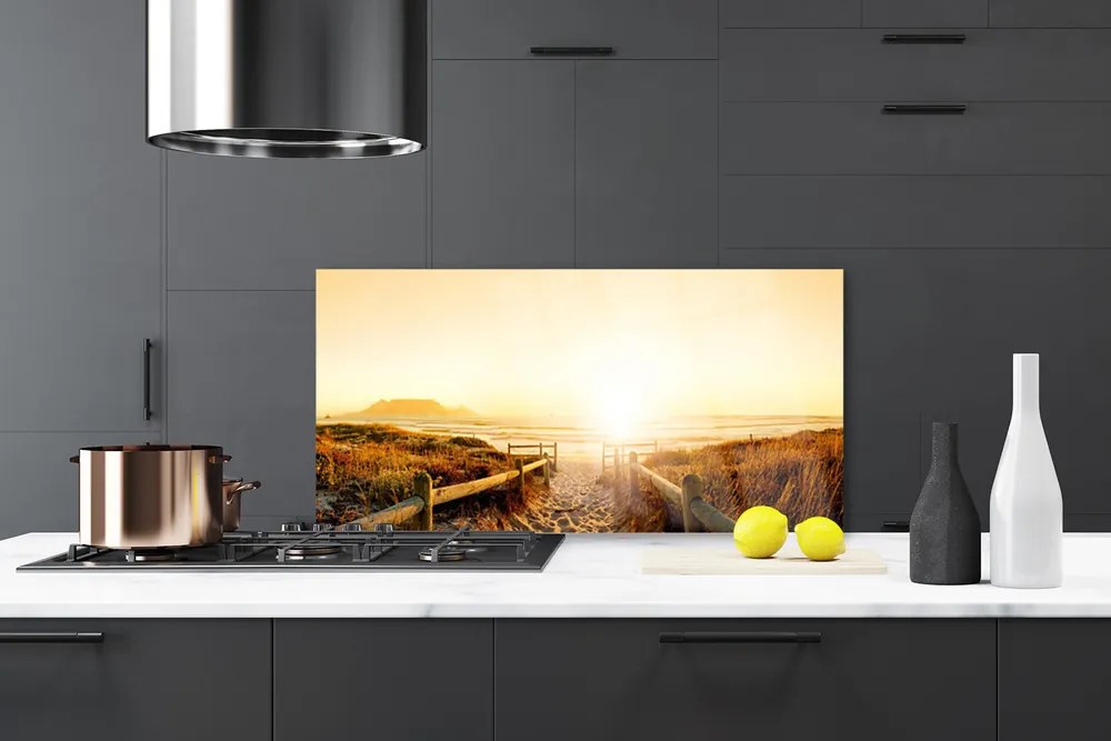 Szkło do Kuchni na Ścianę Ścieżka Ku Horyzontowi