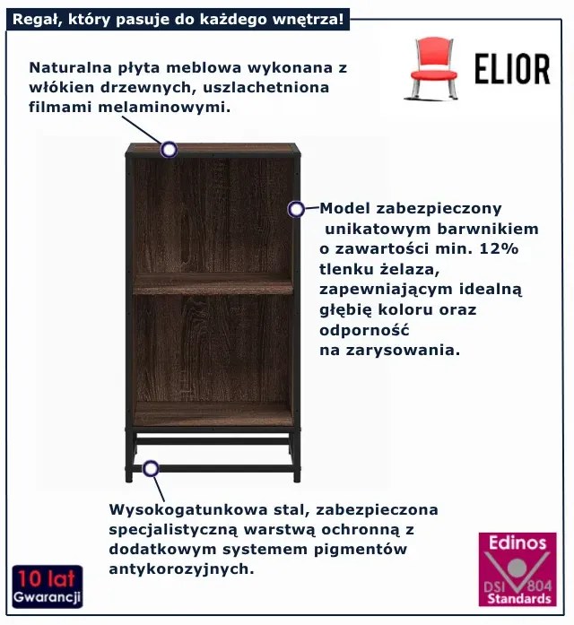 Regał stojący do salonu brązowy dąb C0-S70