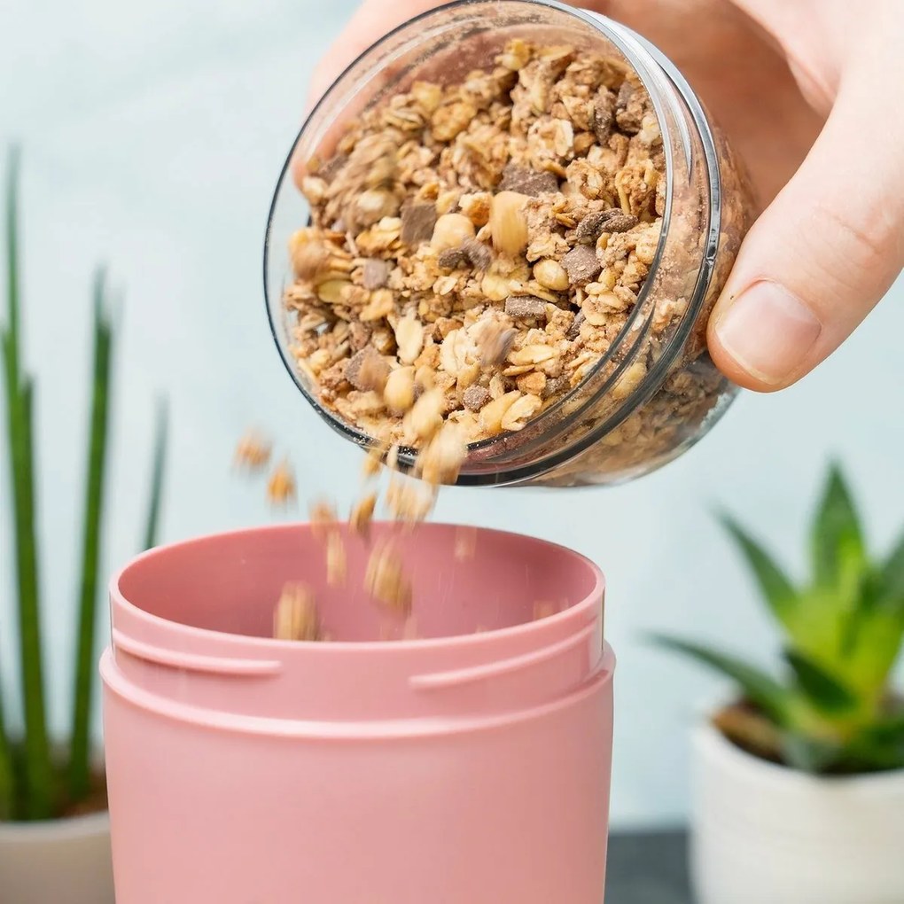 Westmark Dwuczęściowy pojemnik na żywność, 700 ml, różowy, S