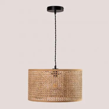 Lampa Sufitowa Wisząca Z Rattanu Serri Natural - Sklum