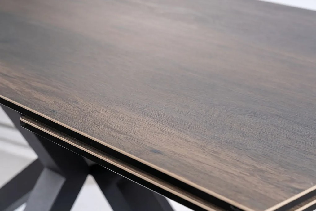 STÓŁ COLUMBUS CERAMIC BRĄZ LEGNO/CZARNY 160(240)X90 SIGNAL