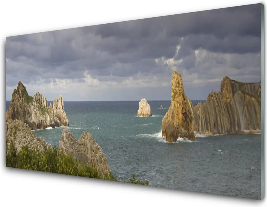 Panel Kuchenny Fale Rozbijające Się O Skały